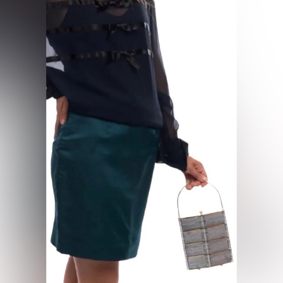 Versace, Silk Mini Pencil Skirt, Size IT 44/L - Picture 5 of 16